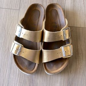 Birkenstock Gold Metallic Size 38